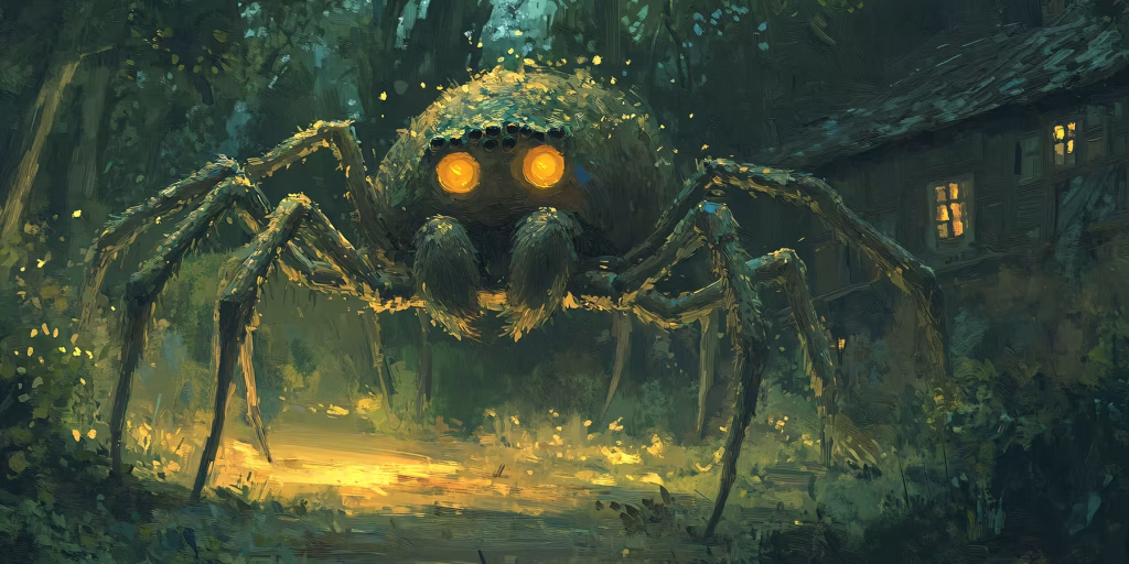Anansi the Spider in the forest.